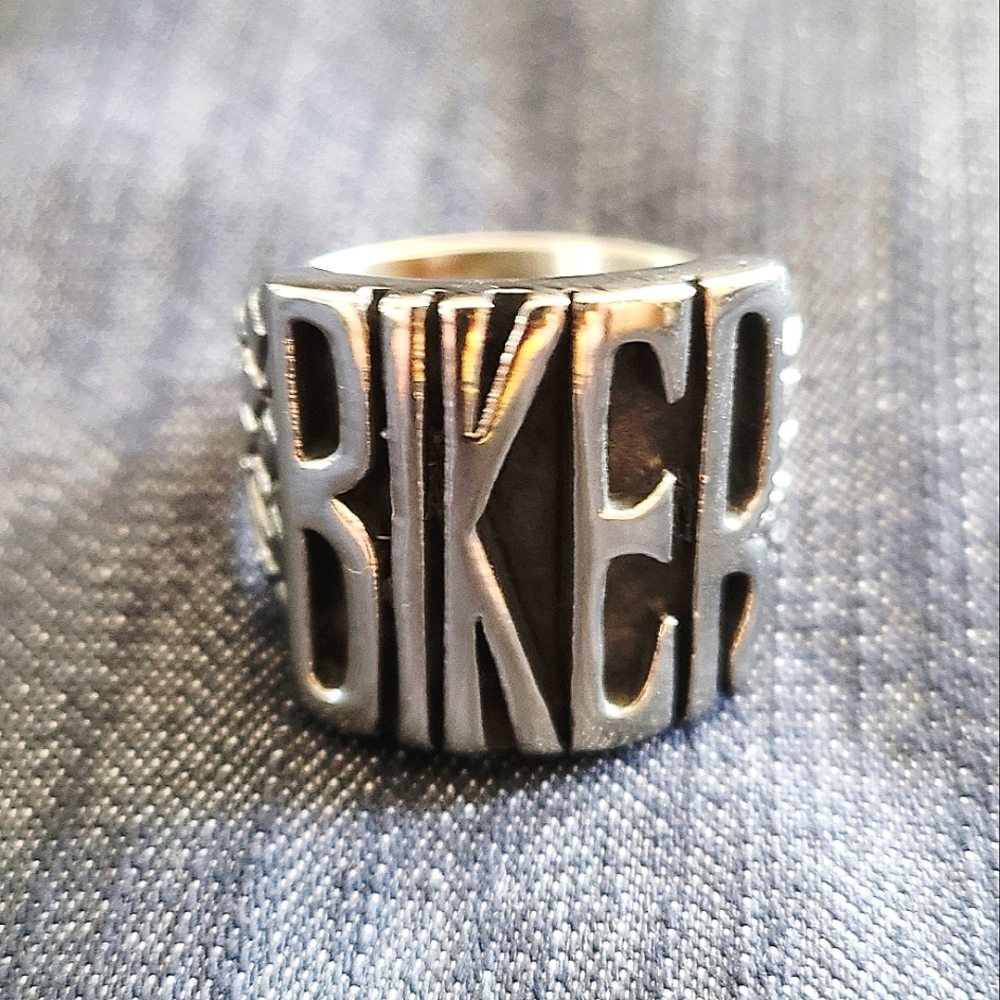 Biker Ring, Silver Stainless Steel